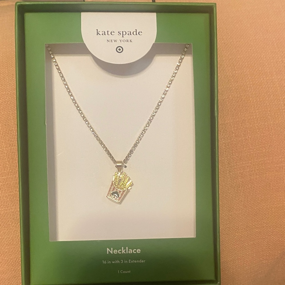 Kate Spade Gold French Fry Pendant Necklace